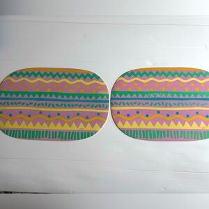 Vintage 1990 Easter Placemats Set of 2